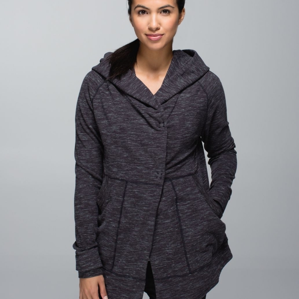Lululemon Find Your Centre Wrap Heathered Marled Black / Black
